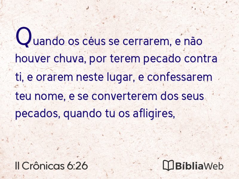 II Crônicas 6:26 em imagem para compartilhar