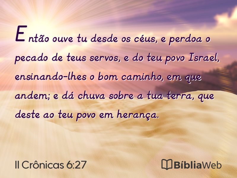 II Crônicas 6:27 em imagem para compartilhar