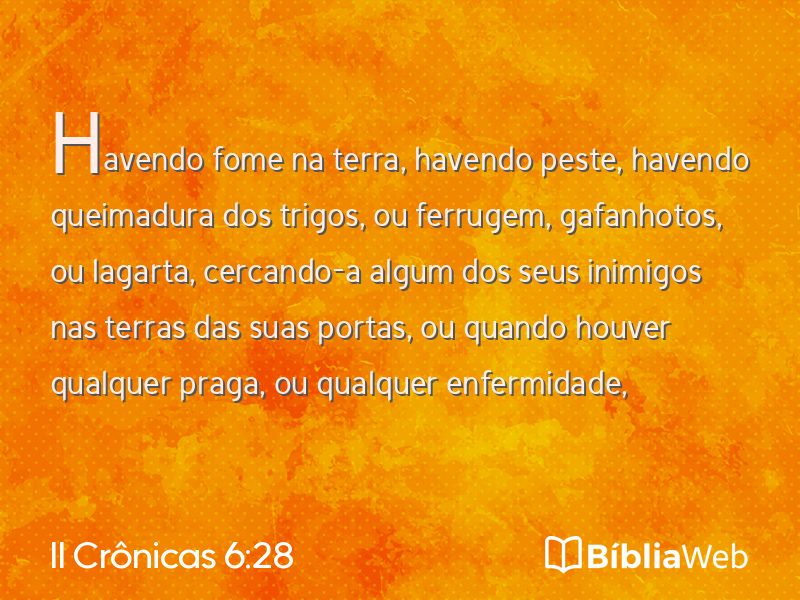 II Crônicas 6:28 em imagem para compartilhar