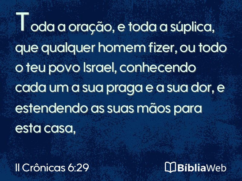II Crônicas 6:29 em imagem para compartilhar