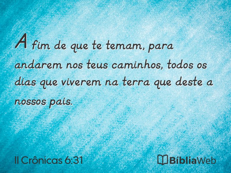 II Crônicas 6:31 em imagem para compartilhar