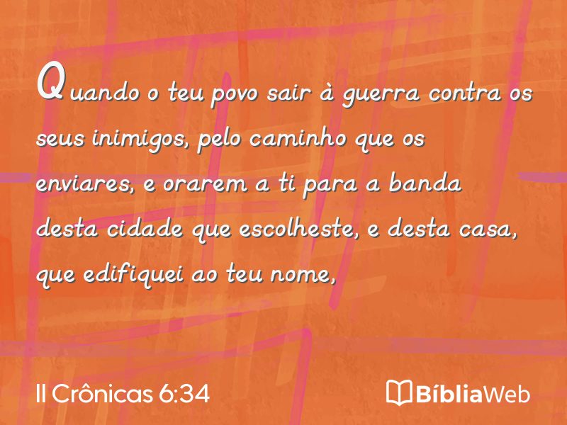 II Crônicas 6:34 em imagem para compartilhar