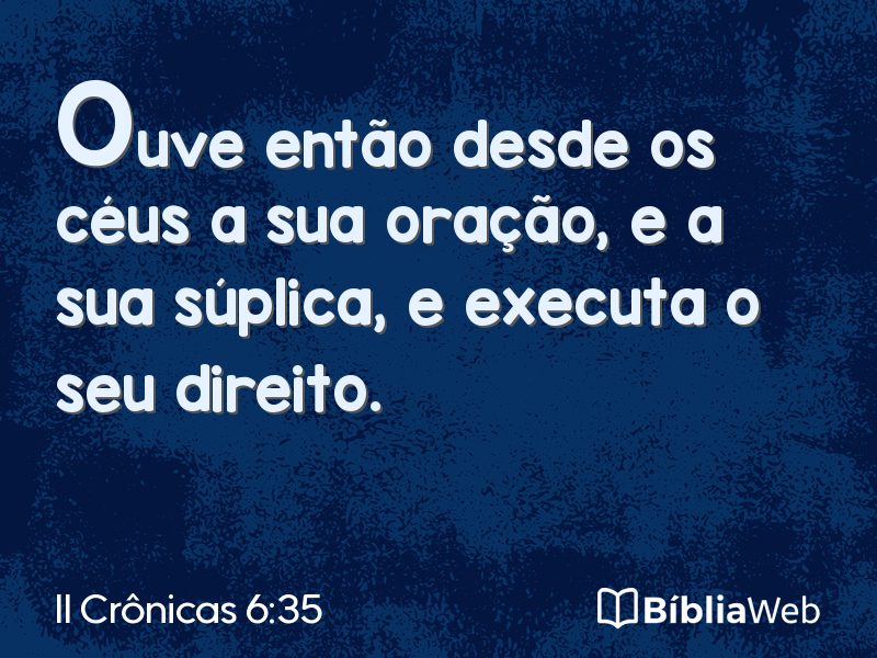 II Crônicas 6:35 em imagem para compartilhar