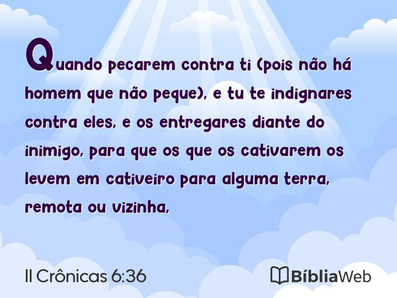 II Crônicas 6:36 em imagem para compartilhar