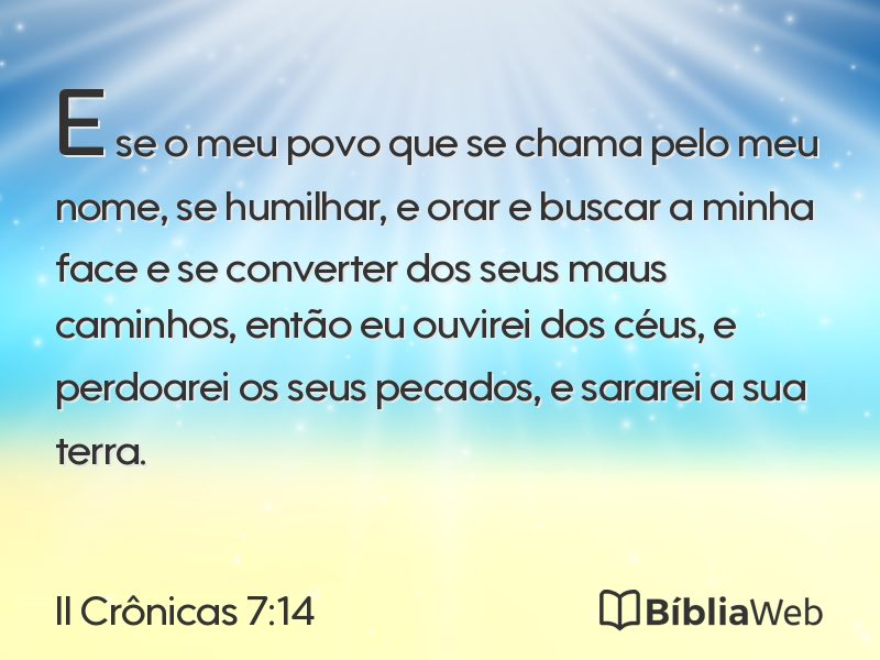 II Crônicas 7:14 em imagem para compartilhar
