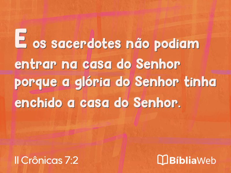 II Crônicas 7:2 em imagem para compartilhar