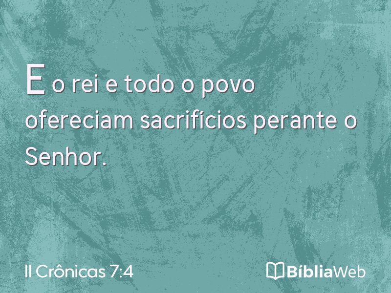 II Crônicas 7:4 em imagem para compartilhar