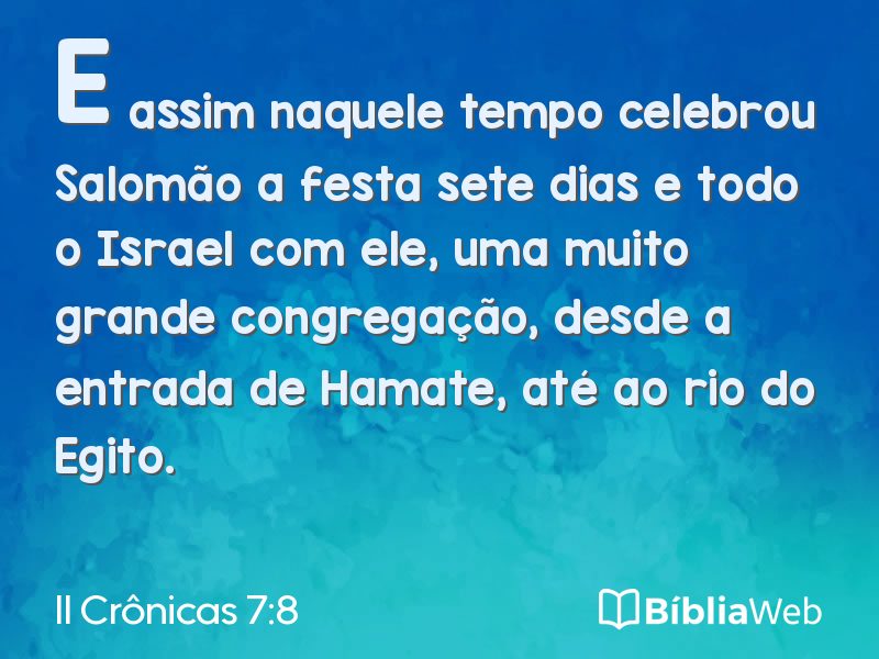 II Crônicas 7:8 em imagem para compartilhar