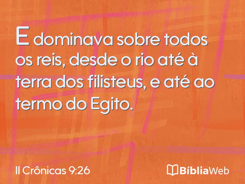 II Crônicas 9:26 em imagem para compartilhar