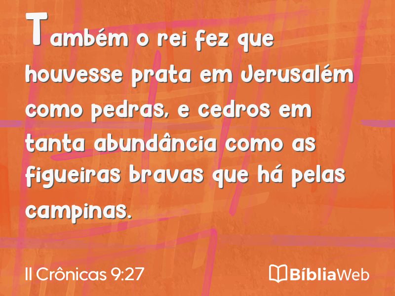 II Crônicas 9:27 em imagem para compartilhar