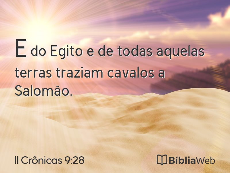 II Crônicas 9:28 em imagem para compartilhar