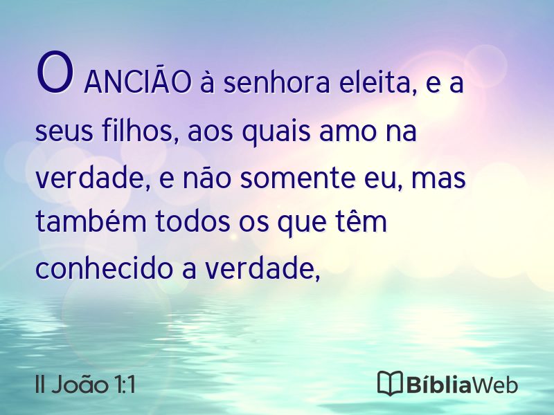 II João 1:1 em imagem para compartilhar