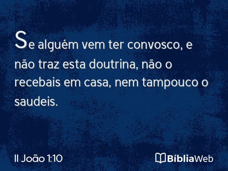 II João 1:10 em imagem para compartilhar