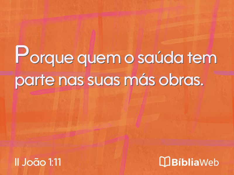 II João 1:11 em imagem para compartilhar