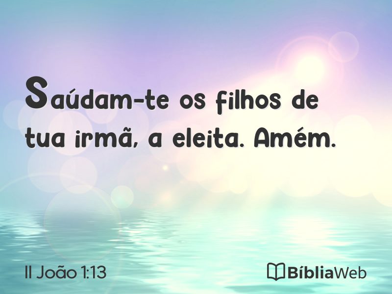 II João 1:13 em imagem para compartilhar