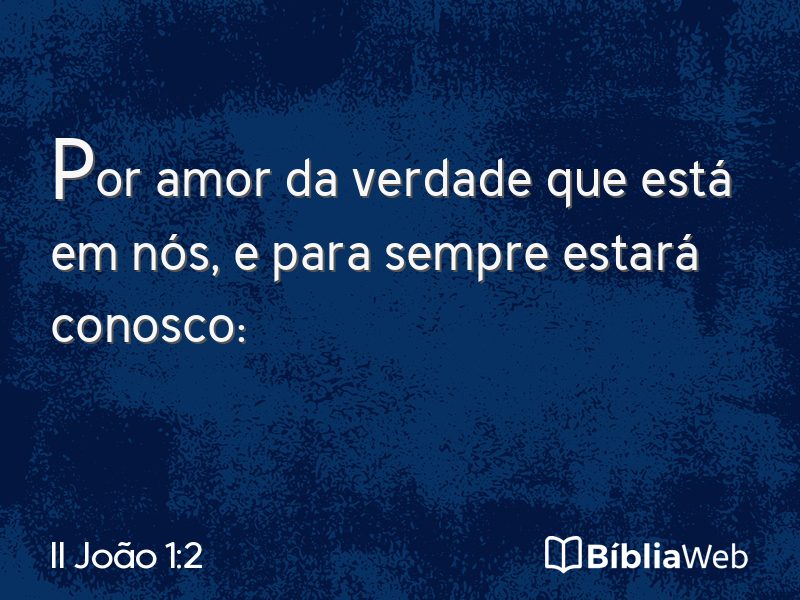 II João 1:2 em imagem para compartilhar