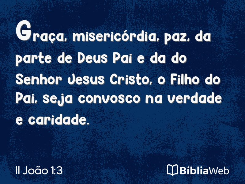 II João 1:3 em imagem para compartilhar