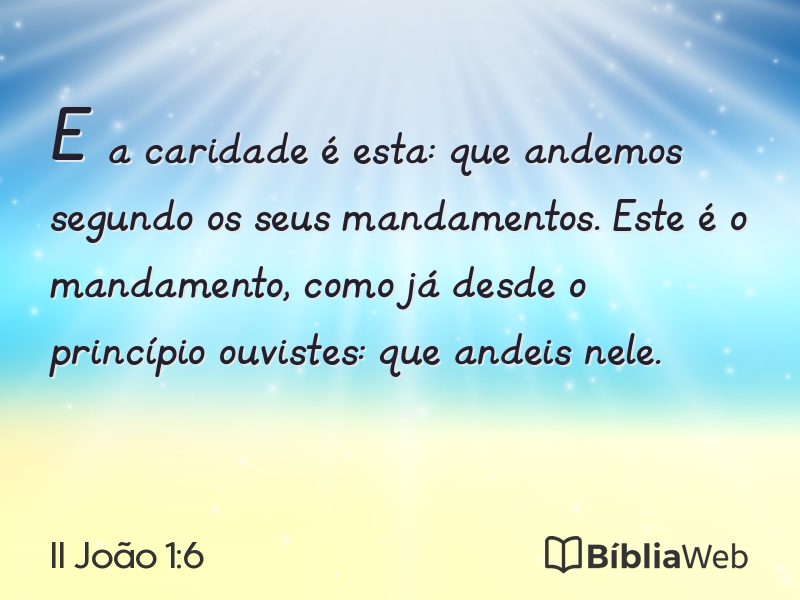 II João 1:6 em imagem para compartilhar