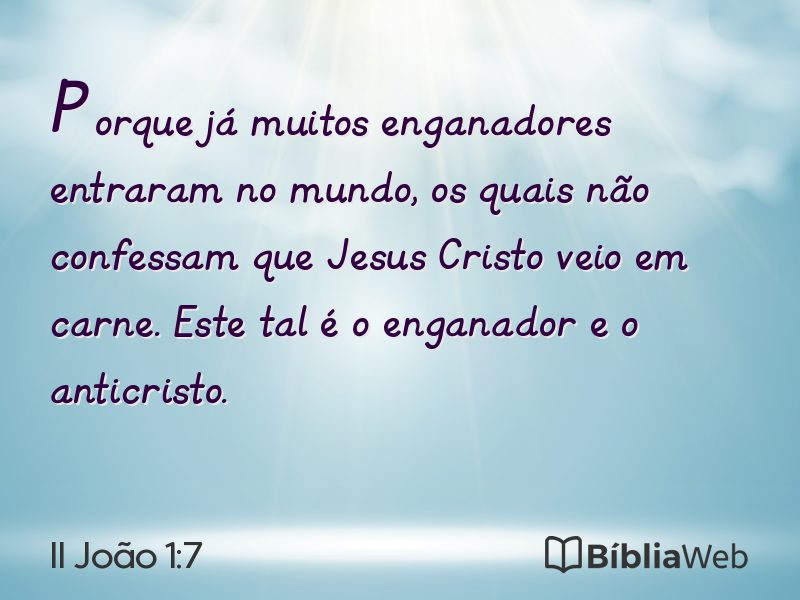 II João 1:7 em imagem para compartilhar