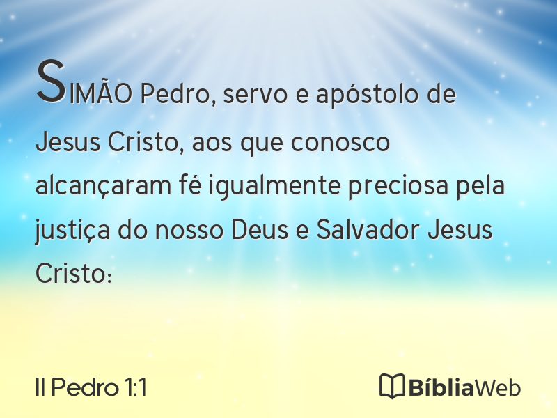 II Pedro 1:1 em imagem para compartilhar