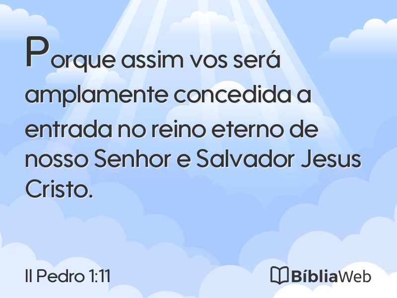 II Pedro 1:11 em imagem para compartilhar