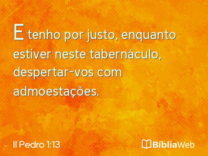 II Pedro 1:13 em imagem para compartilhar