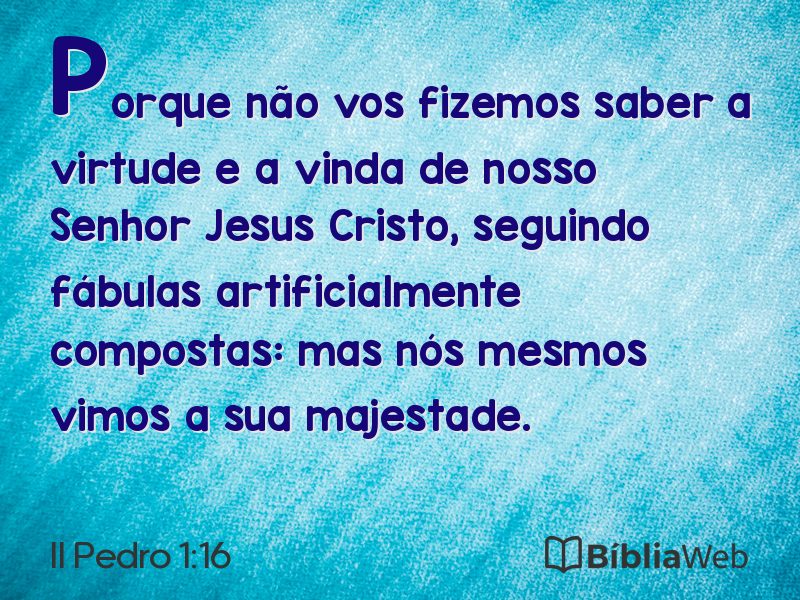 II Pedro 1:16 em imagem para compartilhar