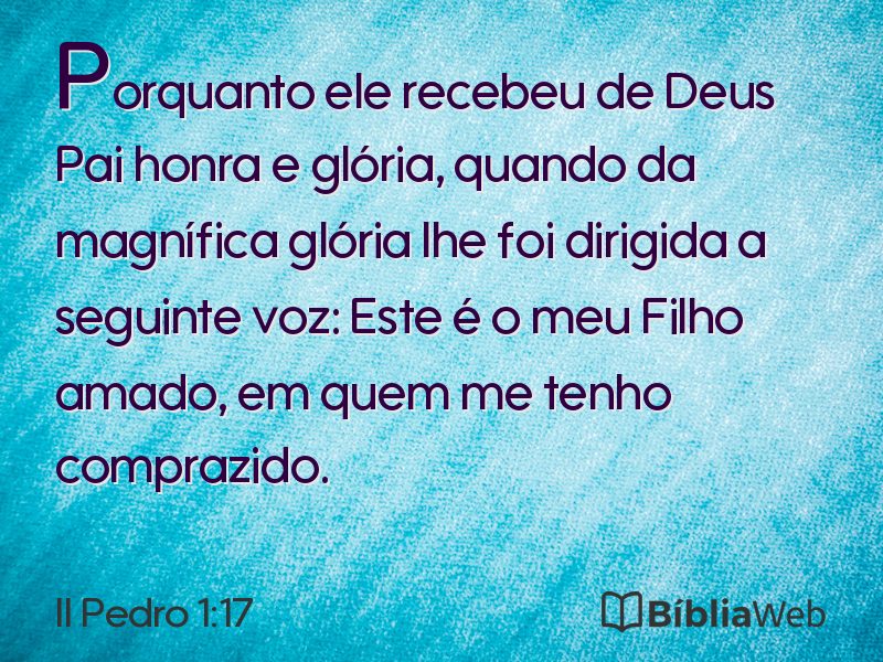 II Pedro 1:17 em imagem para compartilhar