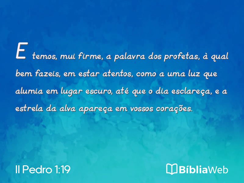 II Pedro 1:19 em imagem para compartilhar