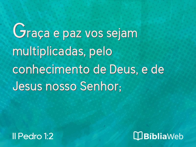 II Pedro 1:2 em imagem para compartilhar