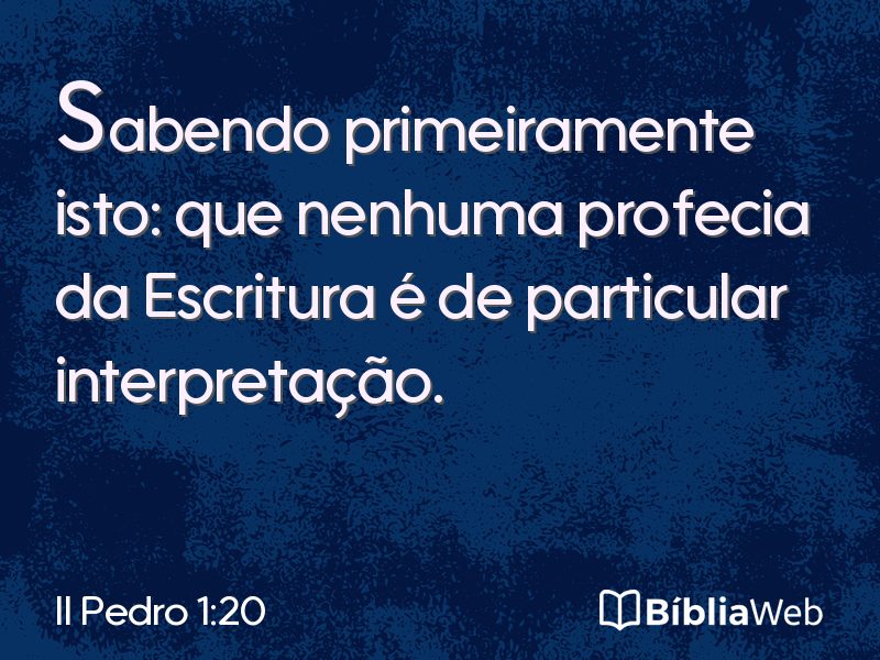 II Pedro 1:20 em imagem para compartilhar