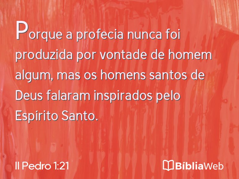 II Pedro 1:21 em imagem para compartilhar