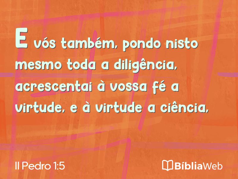 II Pedro 1:5 em imagem para compartilhar