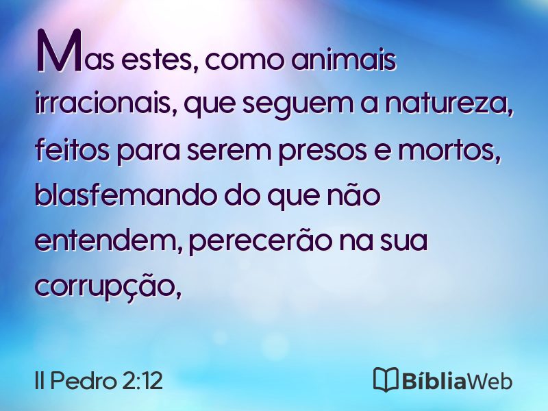 II Pedro 2:12 em imagem para compartilhar