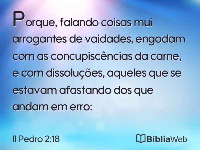 II Pedro 2:18 em imagem para compartilhar