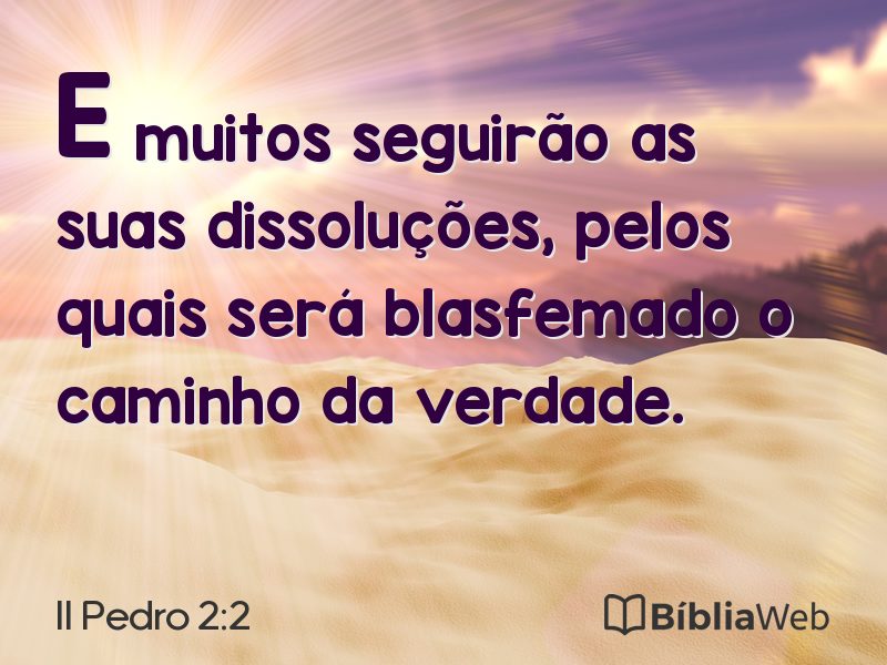 II Pedro 2:2 em imagem para compartilhar