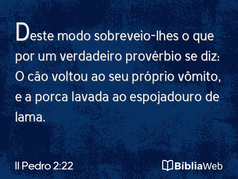 II Pedro 2:22 em imagem para compartilhar