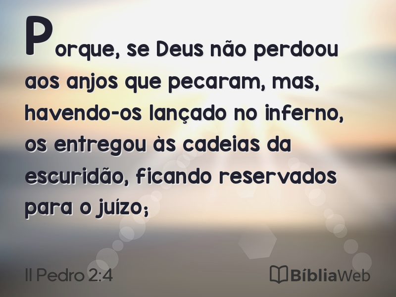 II Pedro 2:4 em imagem para compartilhar