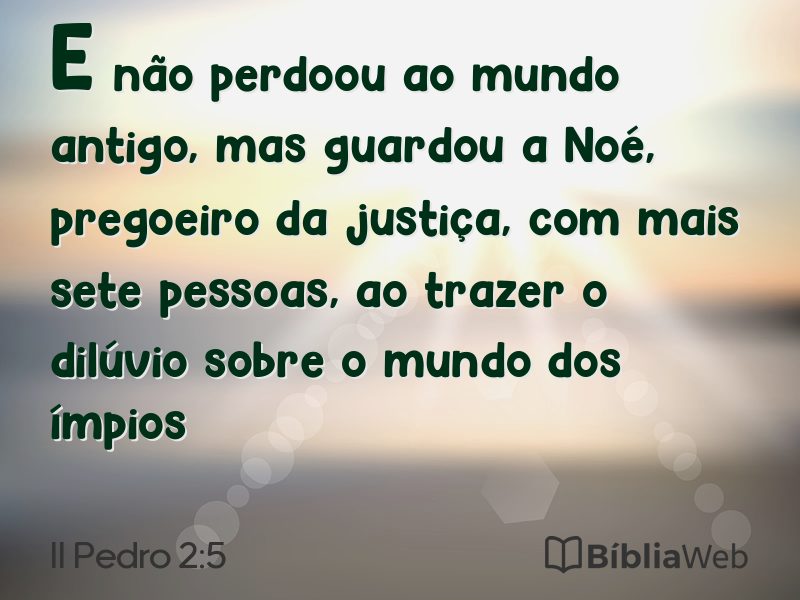 II Pedro 2:5 em imagem para compartilhar