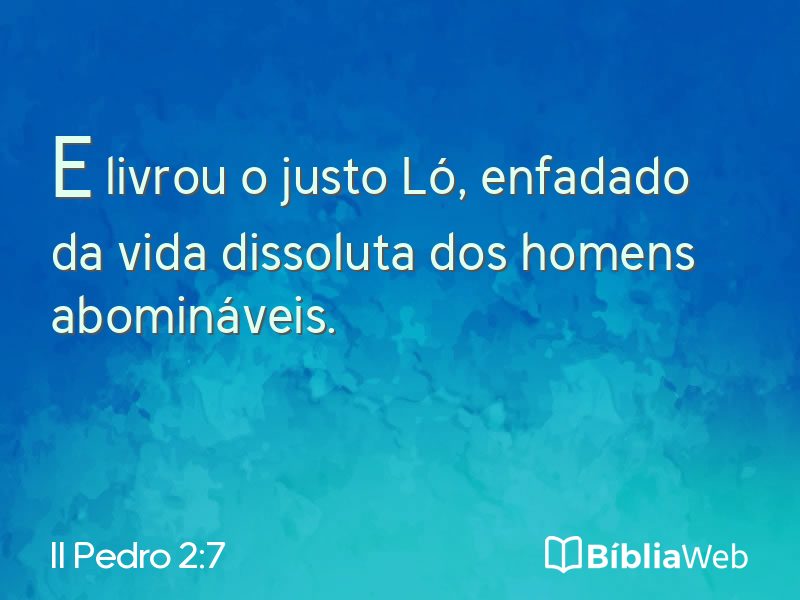 II Pedro 2:7 em imagem para compartilhar