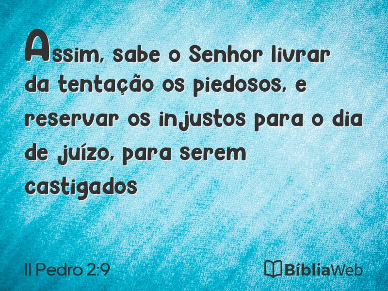 II Pedro 2:9 em imagem para compartilhar