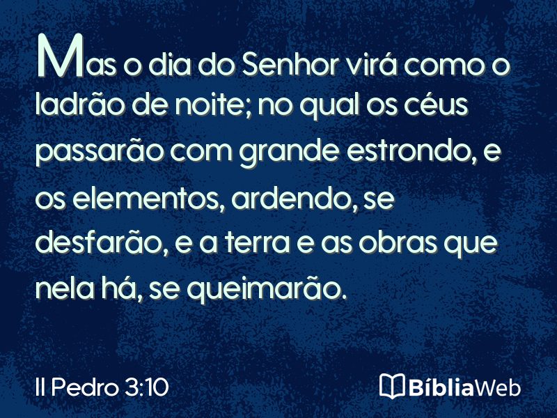 II Pedro 3:10 em imagem para compartilhar