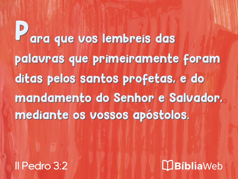 II Pedro 3:2 em imagem para compartilhar
