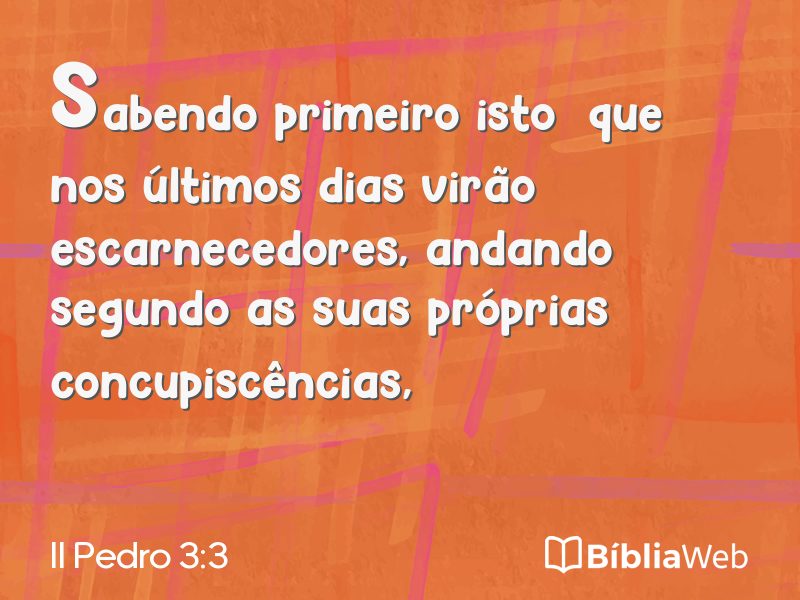 II Pedro 3:3 em imagem para compartilhar