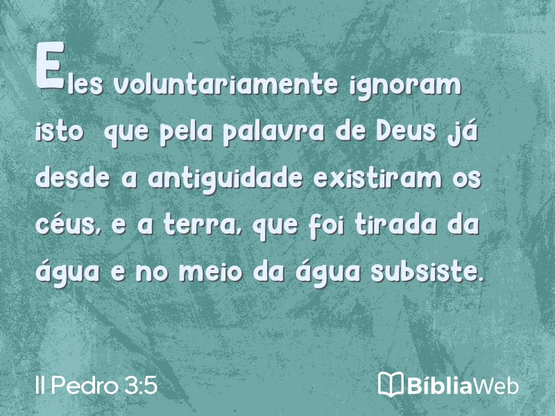 II Pedro 3:5 em imagem para compartilhar