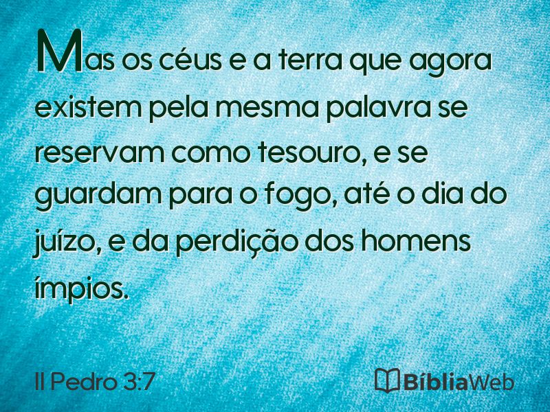 II Pedro 3:7 em imagem para compartilhar
