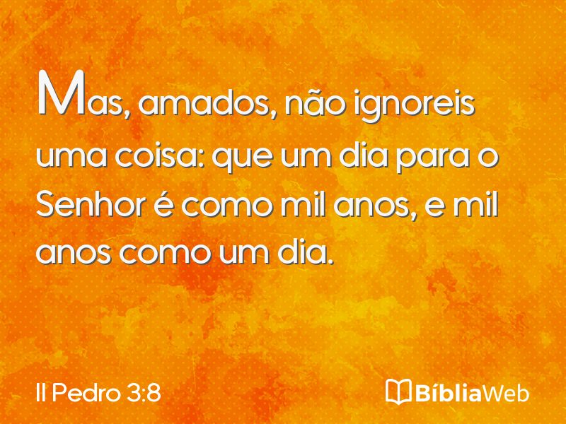 II Pedro 3:8 em imagem para compartilhar