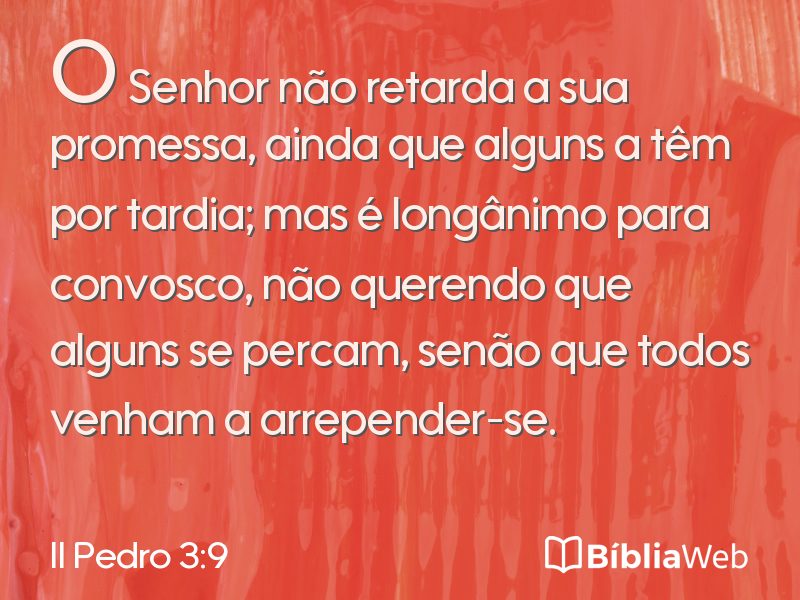 II Pedro 3:9 em imagem para compartilhar