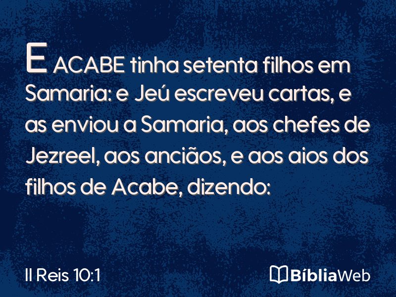 II Reis 10:1 em imagem para compartilhar