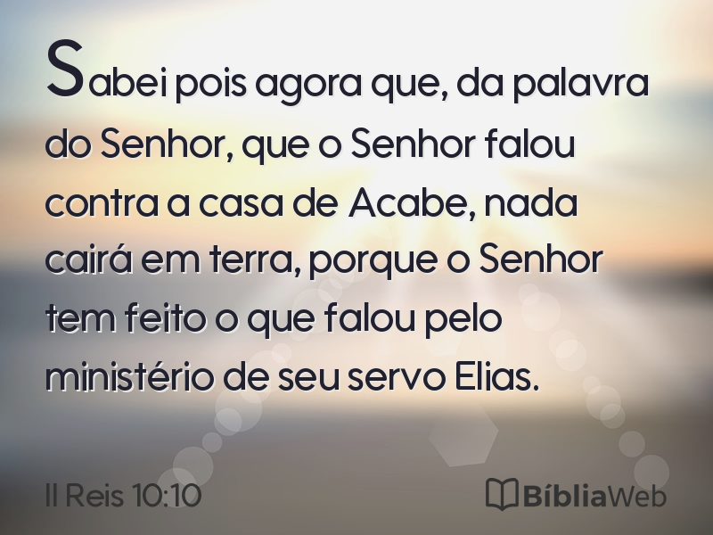 II Reis 10:10 em imagem para compartilhar